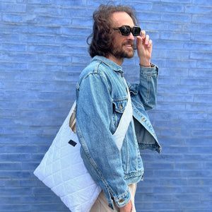 gray hobo bag