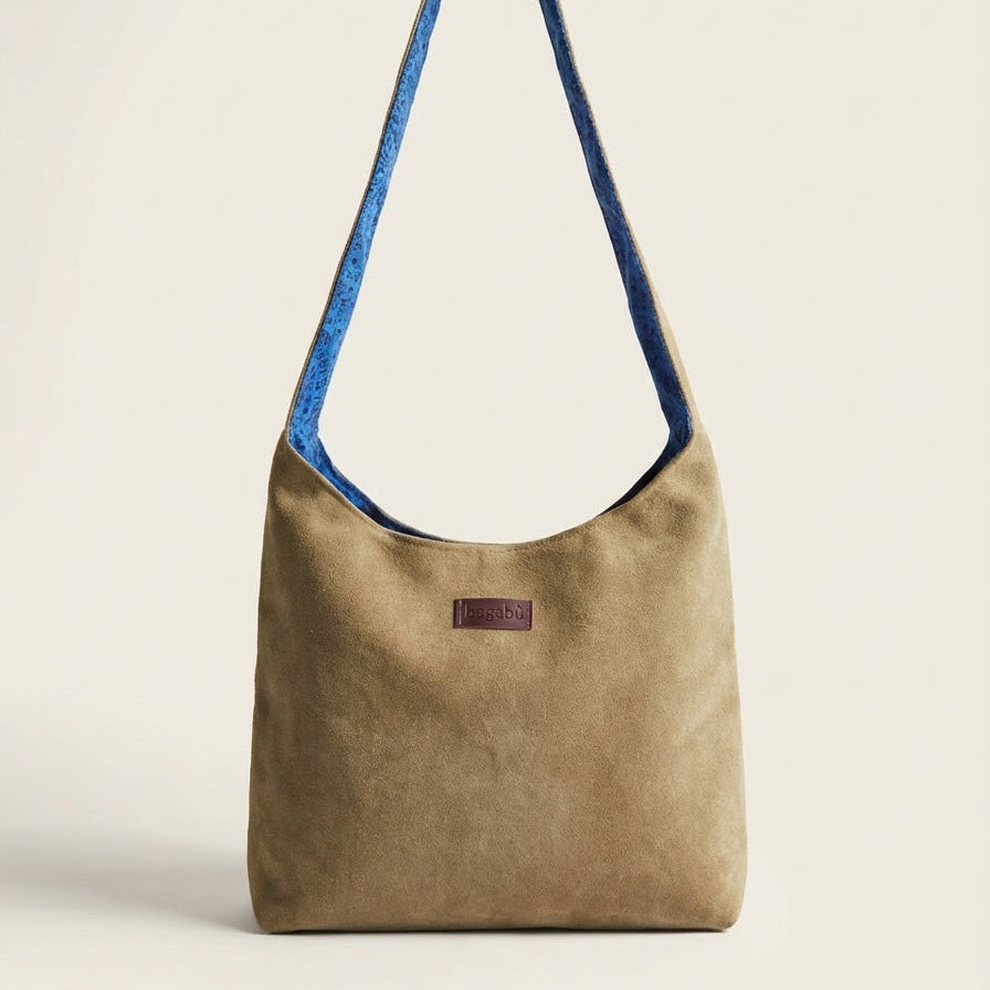 green beige bag