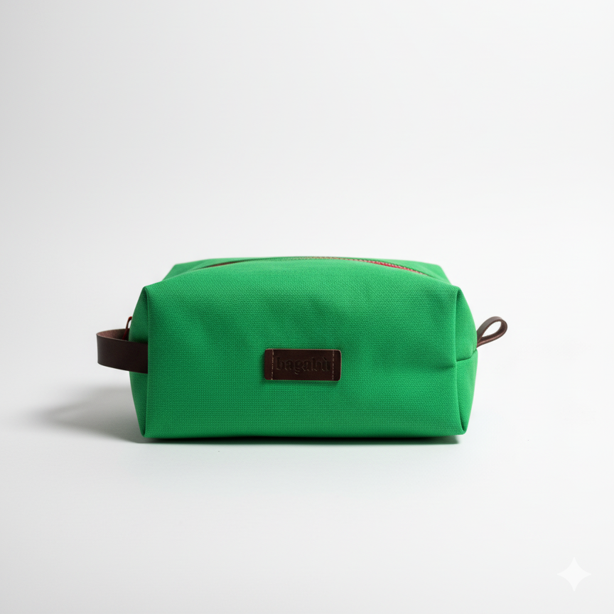 green  traveling bag