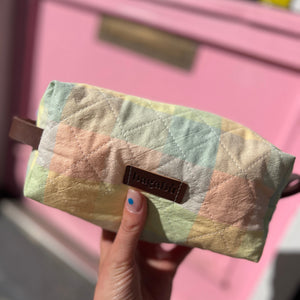 multi color toiletry bag