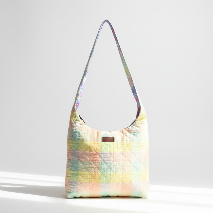 multi soft colors hobo bag