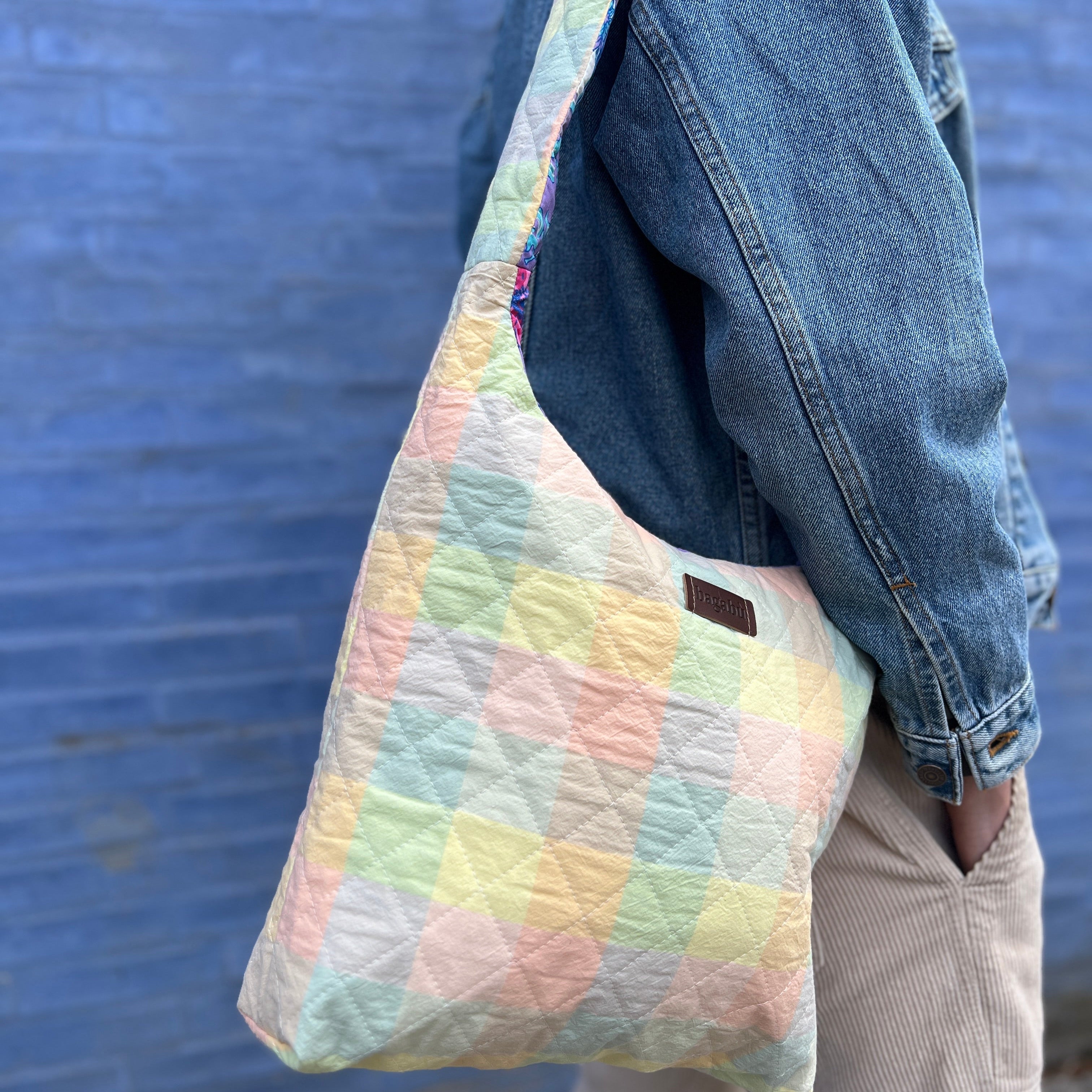 multi soft colors hobo bag