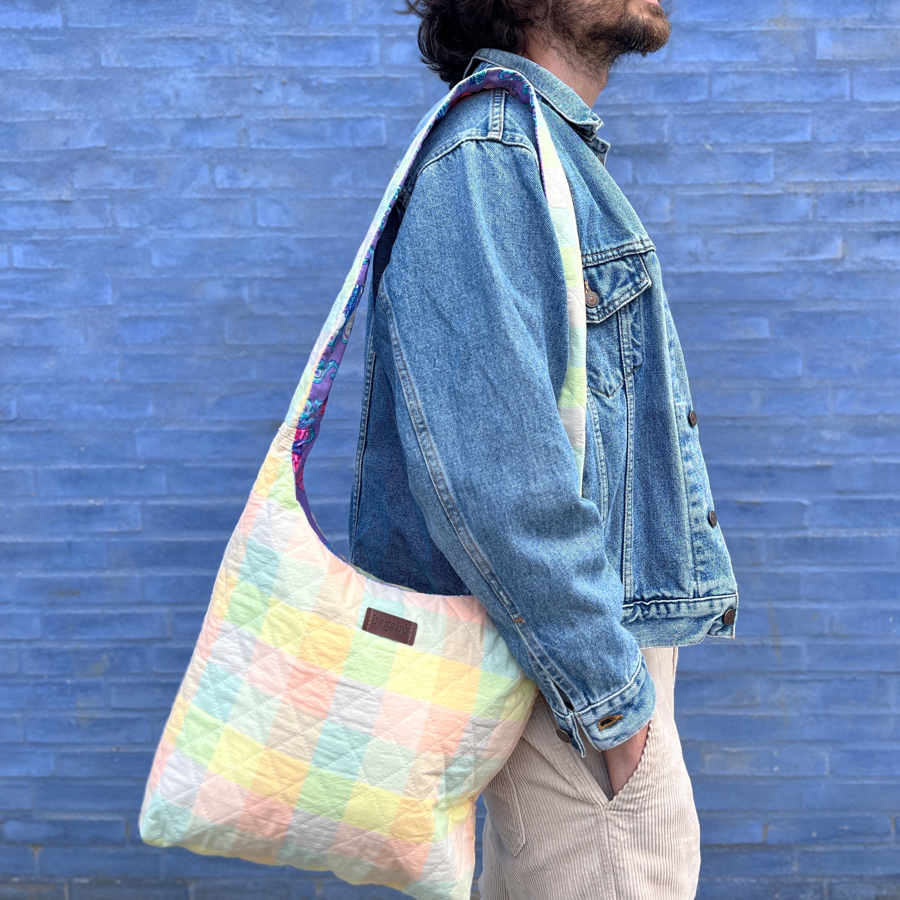 multi soft colors hobo bag