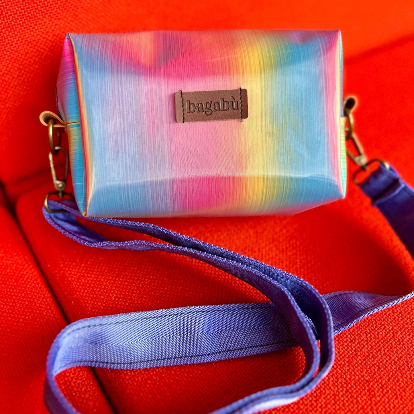 rainbow rubber bag