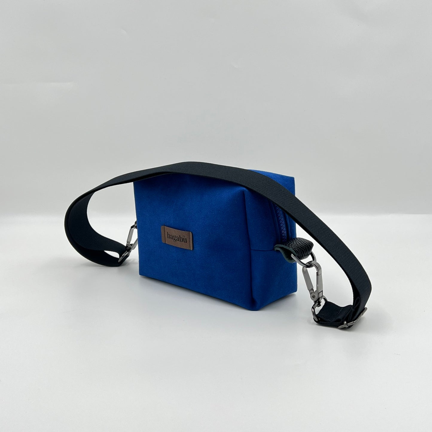 blue handmade bag