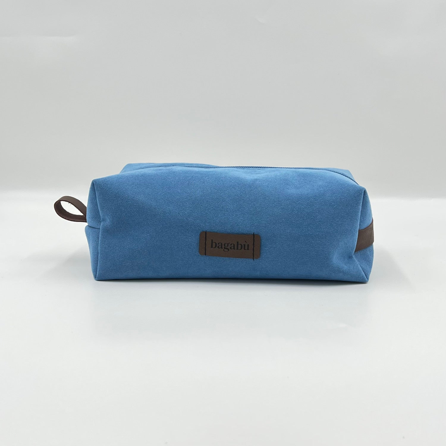 blue makeup bag