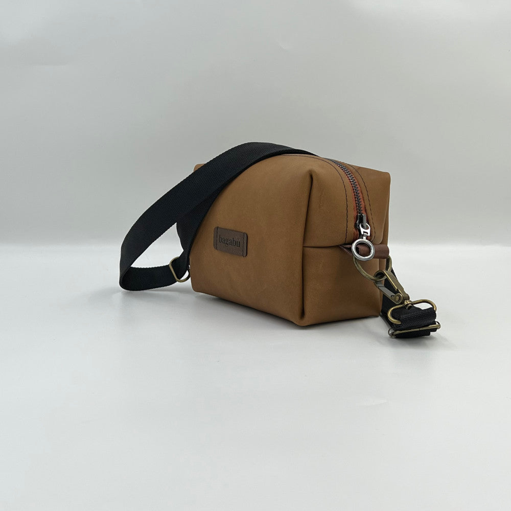brown leather small bag