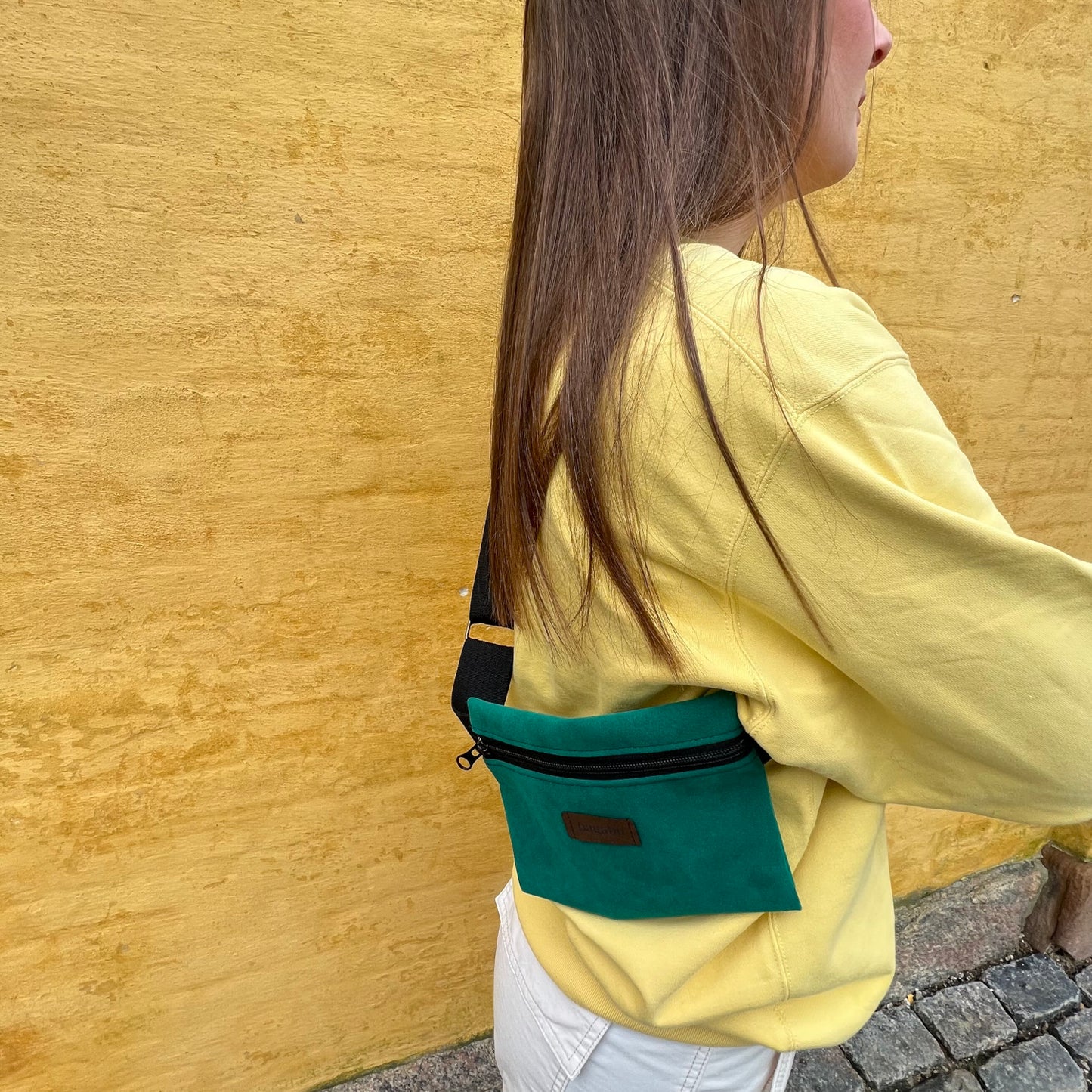 forest green belt bag